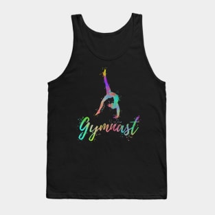 Gymnast Silhouette Art & Text Tank Top